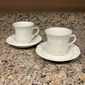 Set of 2 MIKASA French Countryside F9000 Cup & Saucer Sets